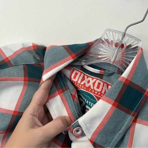 Dixxon Miami Dolphins Undefeated Plaid Button Down Flannel Shirt Medium - Picture 7 of 11